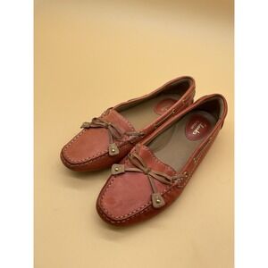 Clarks Red Leather Loafers